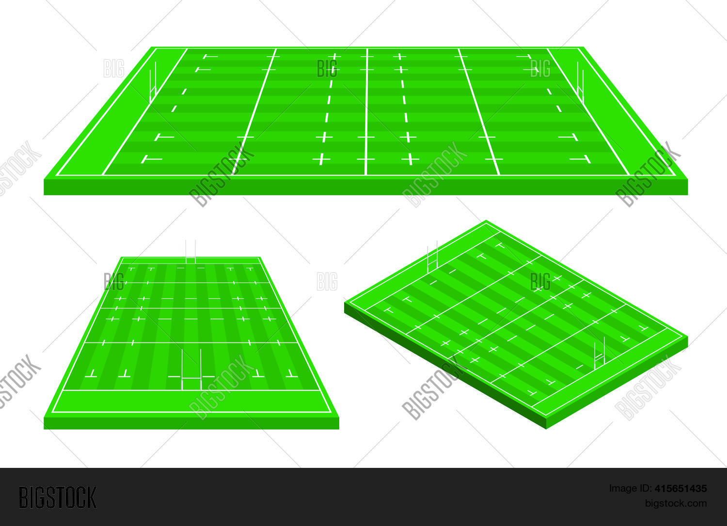 Rugby Field Markings Vector & Photo (Free Trial) Bigstock