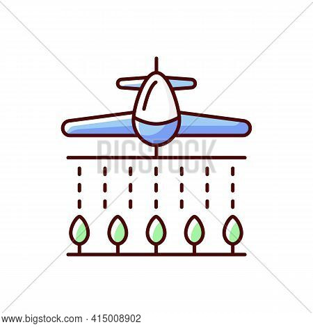Pesticides Rgb Color Icon. Dangerous Toxic Substances That Are Meant To Control Pests But Pollutes G