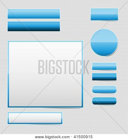 Glossy blå skabelon