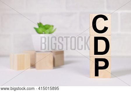 The Word Cdp Is Present. This Stands For Customer Data Platform. . High Quality Photo