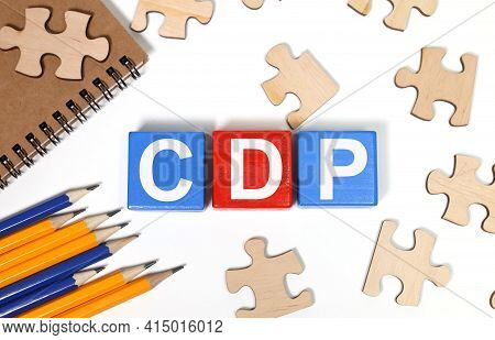 The Word Cdp Is Present. It Stands For Customer Data Platform. High Quality Photo
