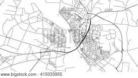 Urban Vector City Map Of Nykobing Falster, Denmark