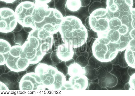 Creative Modern Teal, Sea-green Huge Amount Of Biological Cells Digitally Made Background Illustrati
