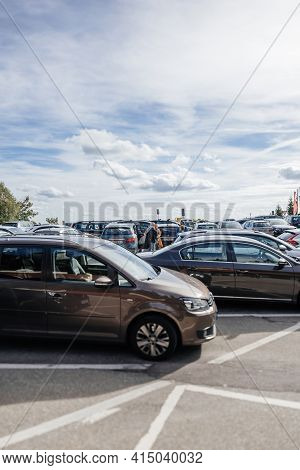 Mummelsee, Germany - Sep 21, 2019: Busy Parking With Lots Of Cars In Front Of Berghotel Mummelsee 10