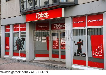 Gelsenkirchen, Germany - September 17, 2020: Tipbet Sports Betting Company In Gelsenkirchen, Germany