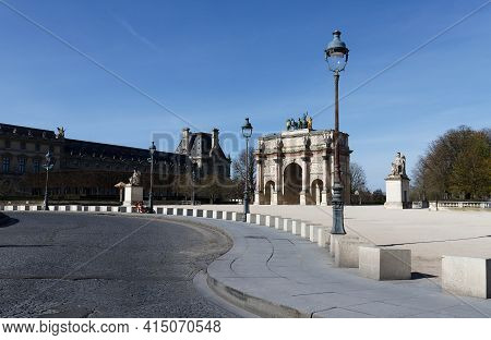 The Triumphal Arch Of Carrousel Is A Triumphal Arch In Paris, Located In The Place Du Carrousel. It 