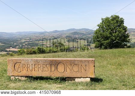 View Of Beaujolais From The Quarries Of Oncin Or Of Glay In The Village Of St-germain Sur L'arbresle
