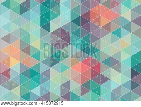 Vector Abstract Irregular Polygon Background With A Triangle Pattern In Full Multi Color.