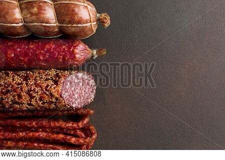 Close Up Variety Fresh Pork Meat With Copy Space. High Quality And Resolution Beautiful Photo Concep