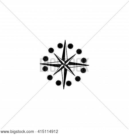 Creative Simple Compass Concept Logo Design Template