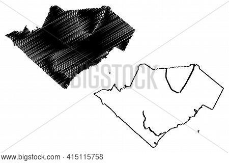Elizabeth City, New Jersey (united States Cities, United States Of America, Usa City) Map Vector Ill