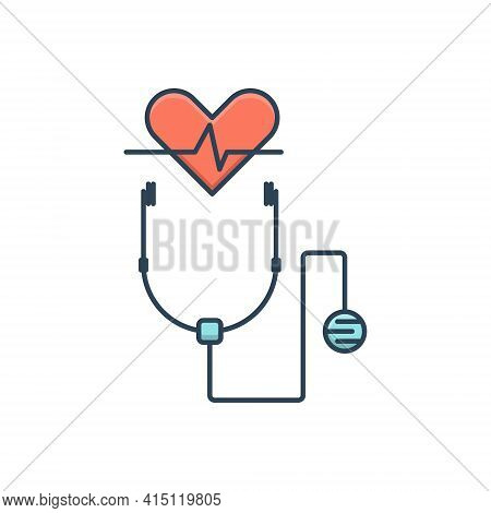 Color Illustration Icon For Helthcare Well-being  Health Take-care