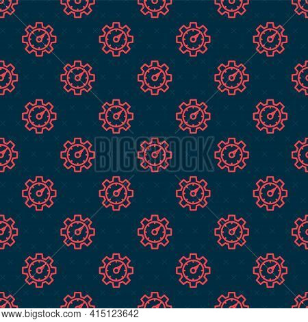 Red Line Web Analytics Information And Development Website Statistic Icon Isolated Seamless Pattern 