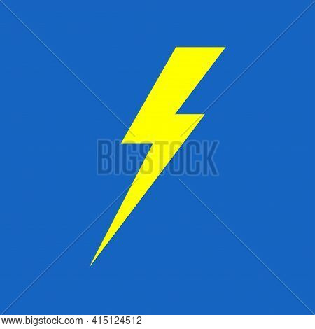 Thunder Icon. Lightning Sign Or Symbol. Vector Illustration.