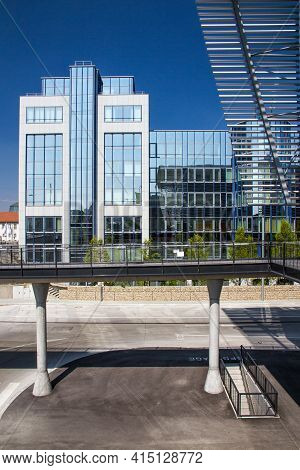 Munich, Germany - Apr 25, 2020: Central Bus Terminal In The Bavarian Capital Of Munich In Germany, E
