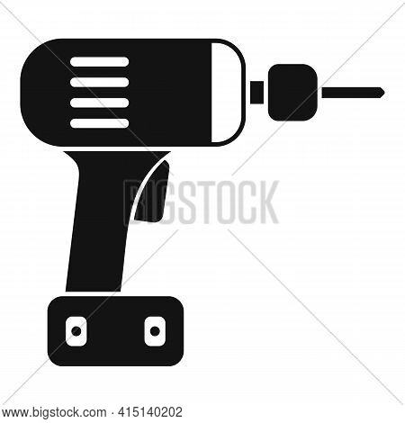 Cordless Drill Icon. Simple Illustration Of Cordless Drill Vector Icon For Web Design Isolated On Wh