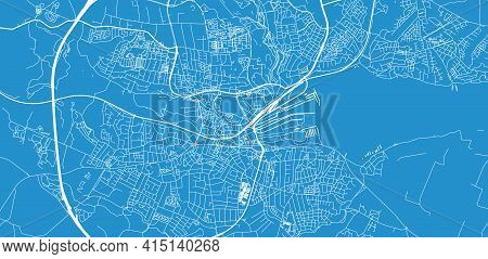 Urban Vector City Map Of Kolding, Denmark