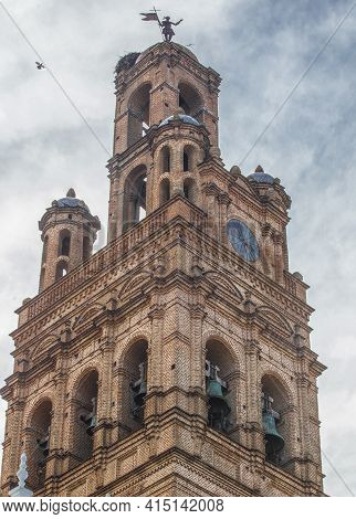 Our Lady Of Granada Magnificent Tower Of Brick. Llerena, Extremadura, Spain