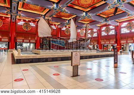 Ibn Battuta Mall, Dubai, United Arab Emirates, March 29, 2021, The Interior Of Ibn Battuta Mall Is O