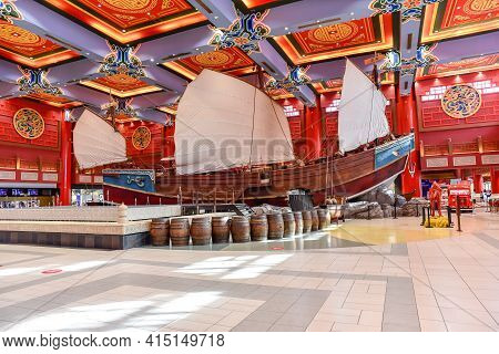 Ibn Battuta Mall, Dubai, United Arab Emirates, March 29, 2021, The Interior Of Ibn Battuta Mall Is O