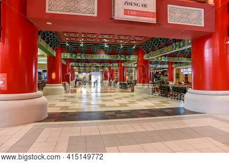 Ibn Battuta Mall, Dubai, United Arab Emirates, March 29, 2021, The Interior Of Ibn Battuta Mall Is O