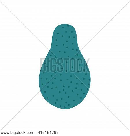 Delicious Avocado Is A Healthy Natural Wholesome Exoic Fruit On An Isolated Background. Vector Illus