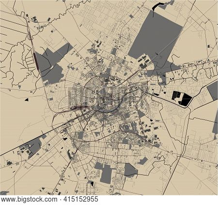 Map Of The City Of Timisoara, Romania
