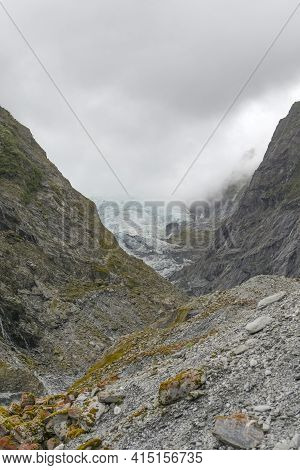 Scenery Around The Franz Josef Glacier On The West Coast At The South Island Of New Zealand