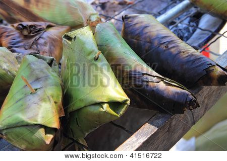 Sticky Rice And Bananas