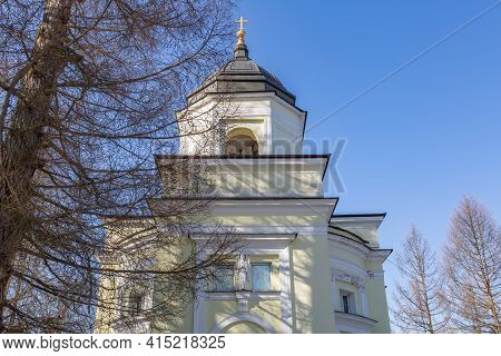 Facade Of The Church Of The Nativity Of The Virgin. Marfino, Russian Federation