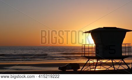 Oceanside, California Usa -11 Feb 2020 American Police Department Patrol Car, Squad, Interceptor Or 