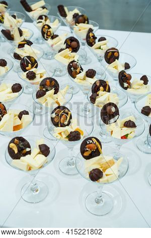 Delicious Dish On The Buffet Table. Cold Appetizers From The Chef For The Celebration