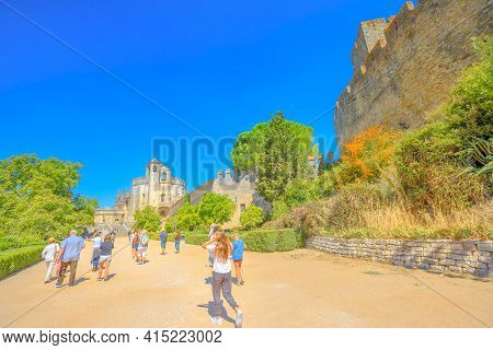 Tomar, Portugal - August 10, 2017: People Visit The Convent Of Christ Or Convento Dos Cavaleiros De 
