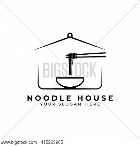 Noodle Logo Vector Illustration Design, Noodle House