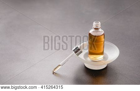 Natural Serum. Concept Of Cosmetic Injection Is Hyaluronic Acid, Botulin, Serum.