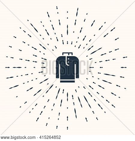 Grey Shirt Kurta Icon Isolated On Beige Background. Abstract Circle Random Dots. Vector