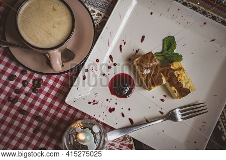 Traditional Georgian Sweets And Desserts With Hazelnuts, Walnuts, Grape Juice, Honey, Chocolate. Bak