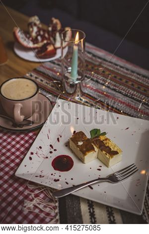 Traditional Georgian Sweets And Desserts With Hazelnuts, Walnuts, Grape Juice, Honey, Chocolate. Bak