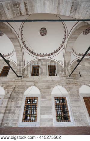 Istanbul, Turkey - March 03, 2021: Mihrimah Sultan Mosque In Edirnekapi District. Mosque Was Built I