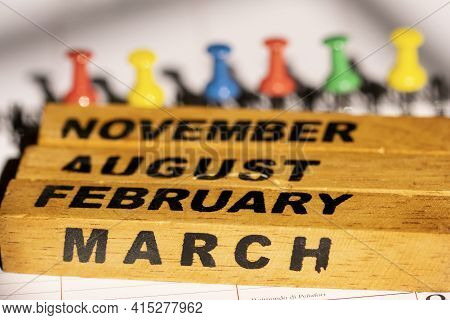 Concept Of Seasons, Months Of The Year And Calendar