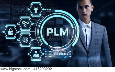 Plm Product Lifecycle Management System Technology Concept. Technology, Internet And Network Concept