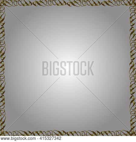 Picture In White And Brown Colors. Foursquare Frames Doodles. Vector. Seamless.