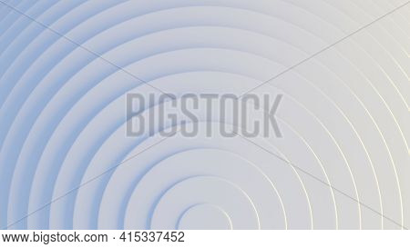 Concentric Circles Pattern On White And Light Blue. Clean, Unobtrusive Abstract Background. Digital 