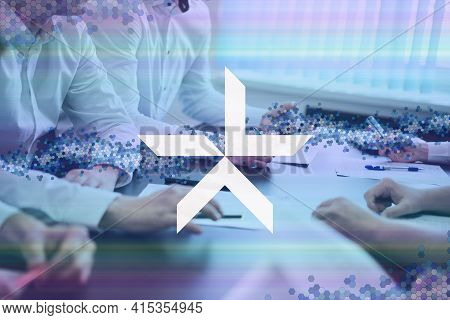 Lykke, Lkk Cryptocurrency Sign. The Concept Of Business, Cryptocurrency And Finance - A Team Of Busi