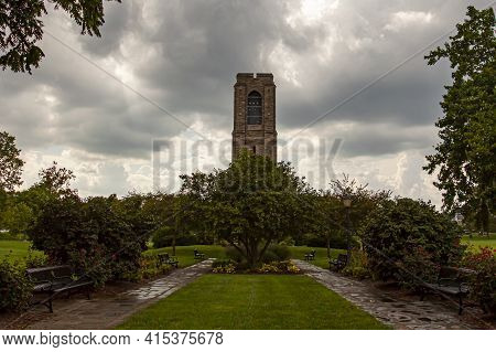 Close Up Image Of The Joseph D. Baker Tower And Carillon That Is Erected In Baker Park, Frederick In