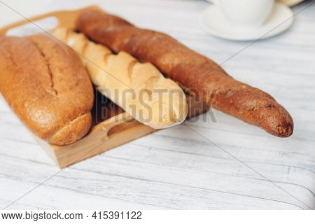 Loaf In Breadbox Fresh Baked Goods Food Ration Kitchen Freshness