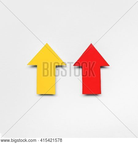Red Yellow Arrow Signs Image & Photo (Free Trial) | Bigstock