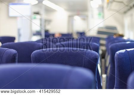 Rows Of Seats In The New High-speed Train Lastochka In Russia