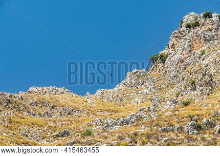 View Of Rocca Del Crasto Near Alcara Li Fusi Town In The Nebrodi Park, Sicily