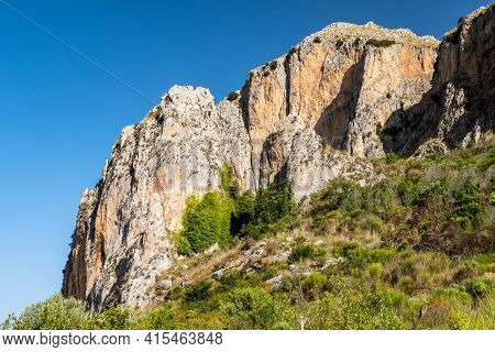 View Of Rocca Del Crasto Near Alcara Li Fusi Town In The Nebrodi Park, Sicily